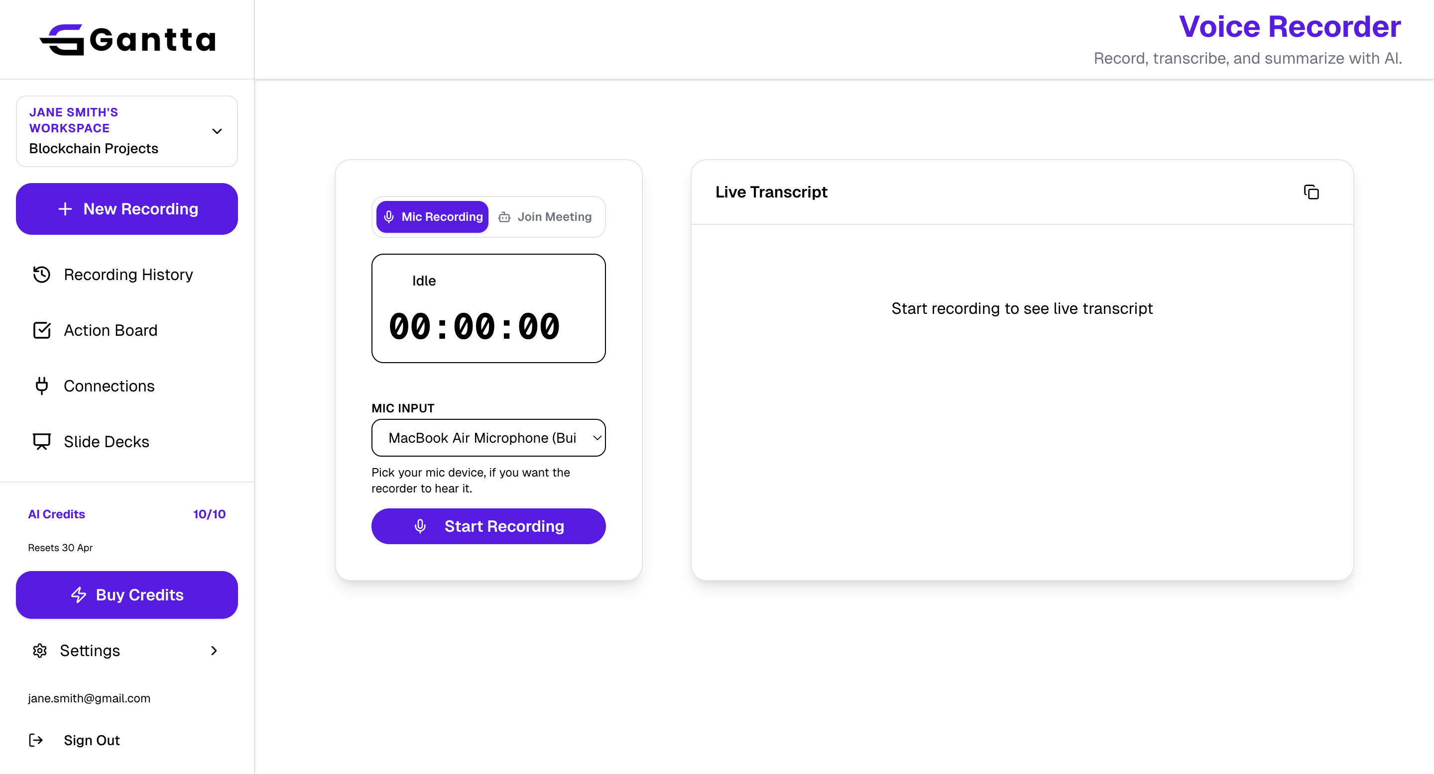 Meeting Intelligence detail